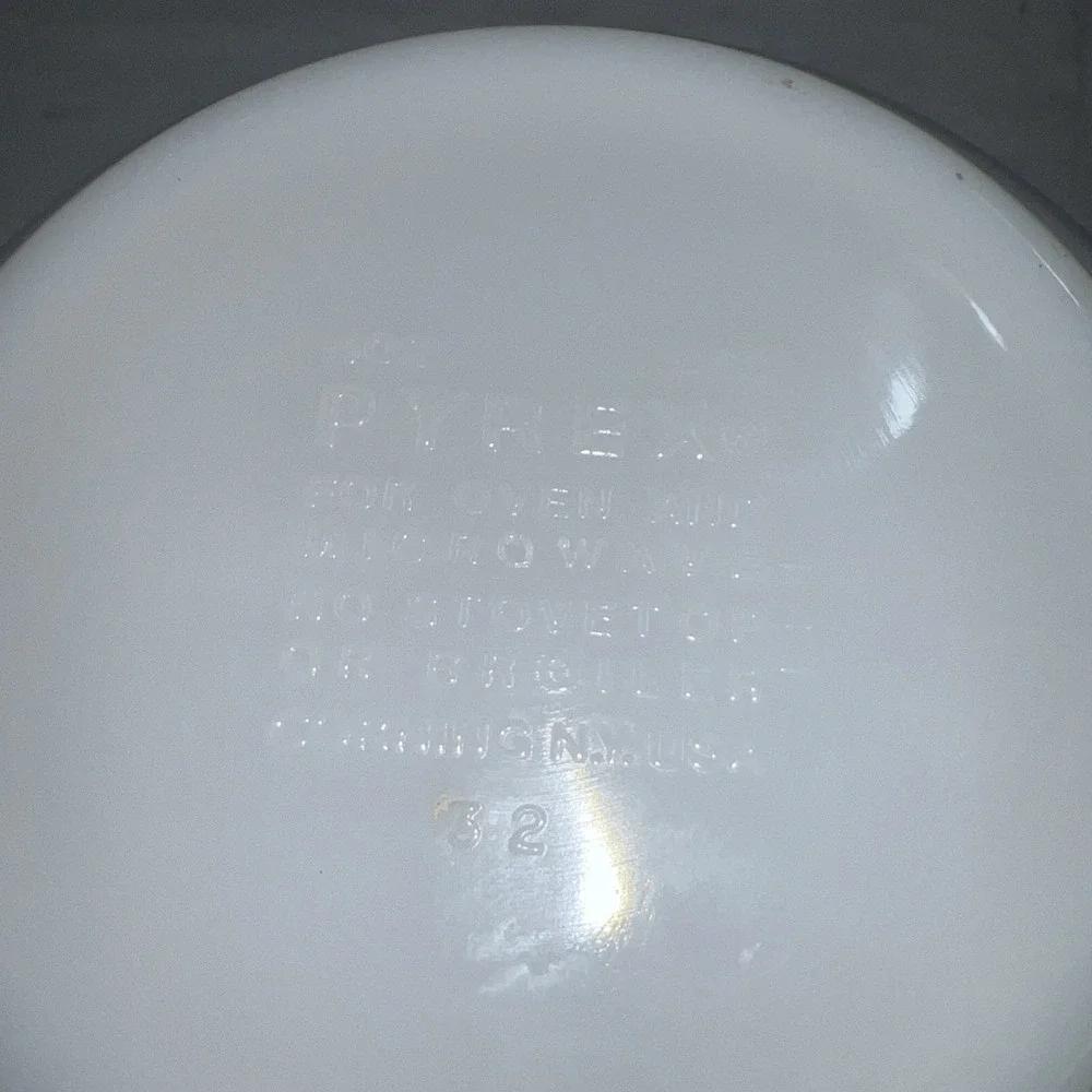 Pyrex Vintage Colonial Mist Mixing Bowl Blue White Ombre Floral MCM Kitchenware